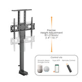 Elektrische uittrekbare steun voor Maclean, TUYA, 37''-80'', VESA 600x400, max 60kg, MC-866T + HDMI 2.0 4K 3D UHD 1,8m KABEL 48 bit