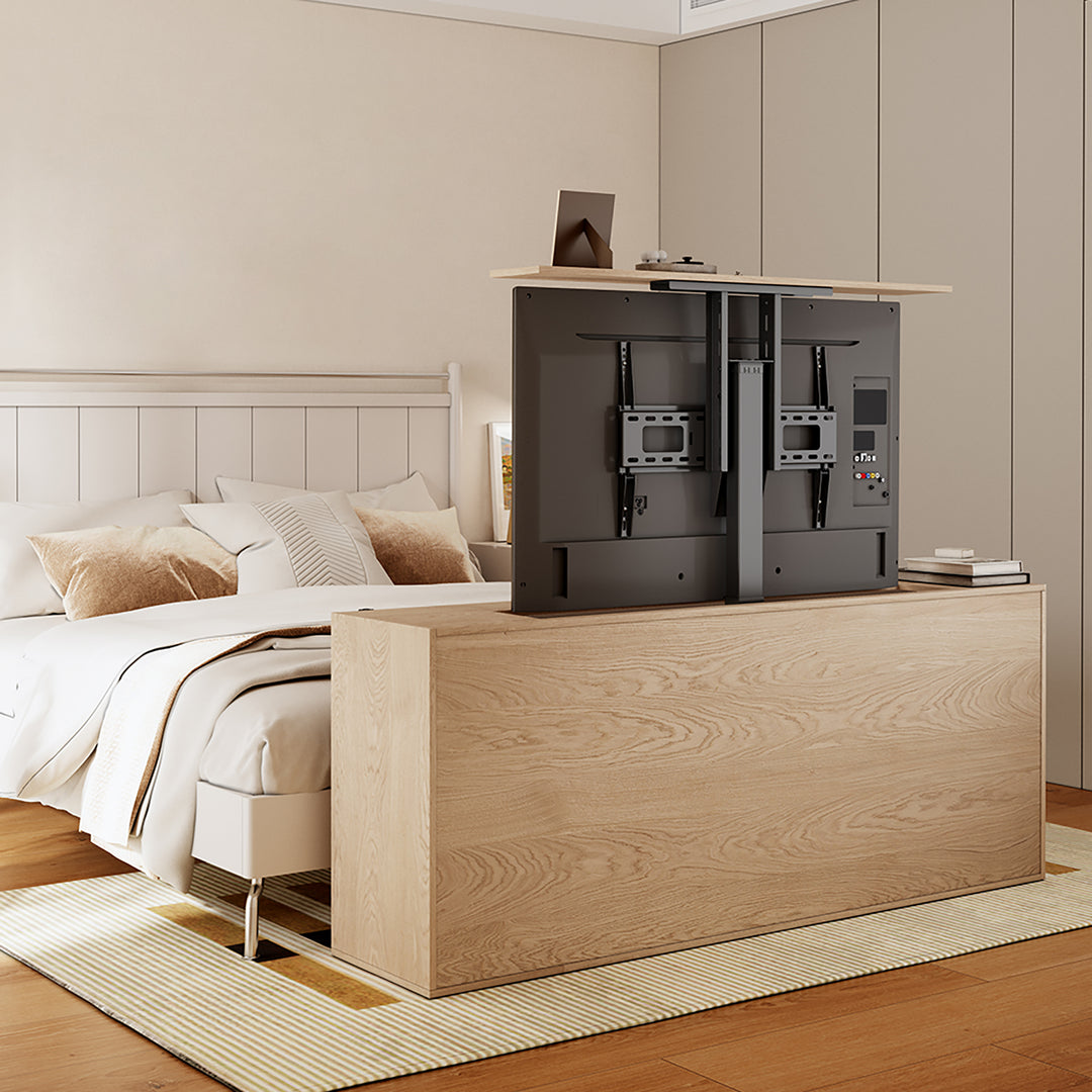 Elektrische uittrekbare steun voor Maclean, TUYA, 37''-80'', VESA 600x400, max 60kg, MC-866T + HDMI 2.0 4K 3D UHD 1,8m KABEL 48 bit