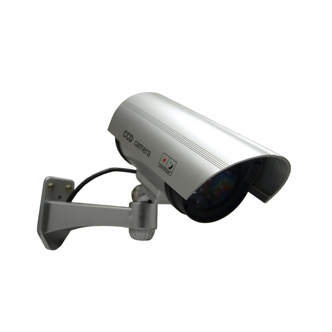 Dummy camera met knipperende LED IR1100 S IR voor buiten, zilver, 4 stuks