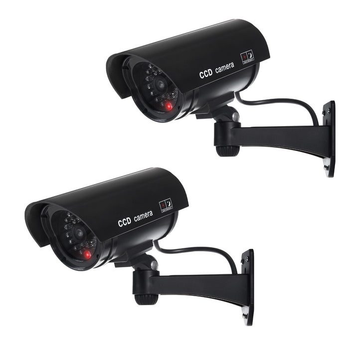 Dummy camera met knipperende LED IR1100 B IR voor buiten, zwart, 2 stuks