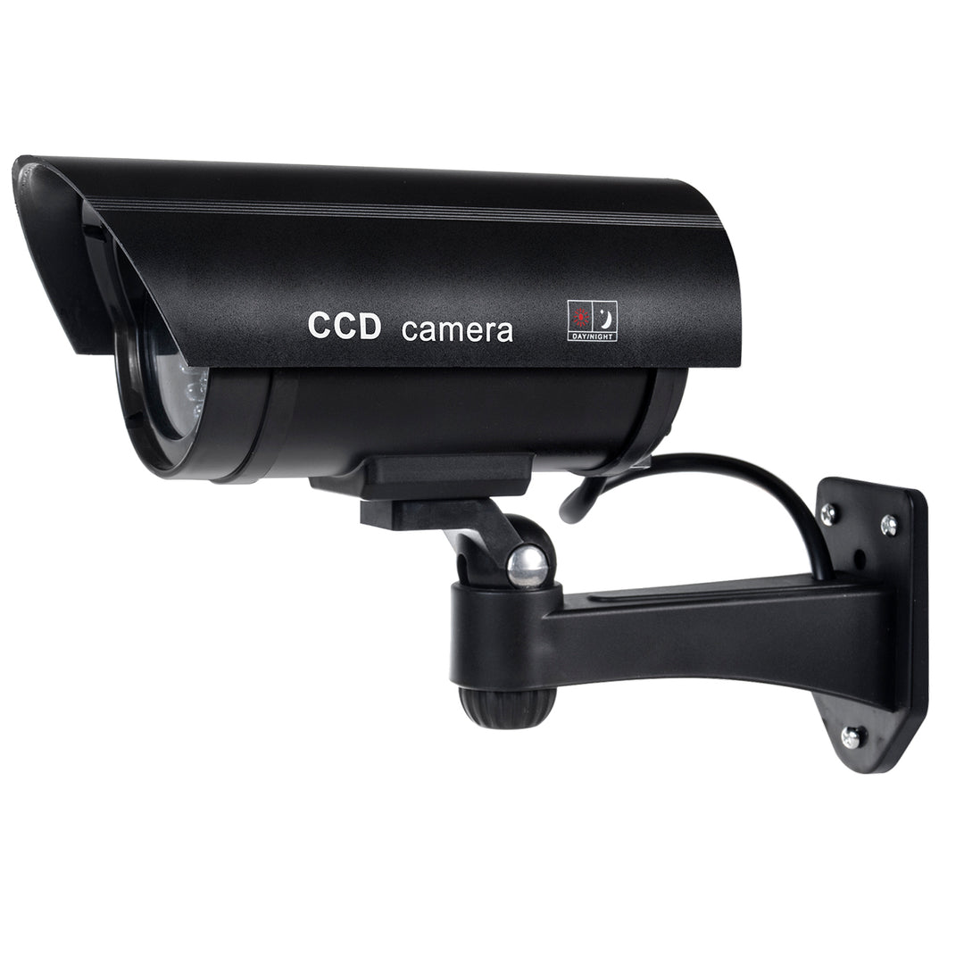 Dummy camera met knipperende LED IR1100 B IR voor buiten, zwart, 4 stuks