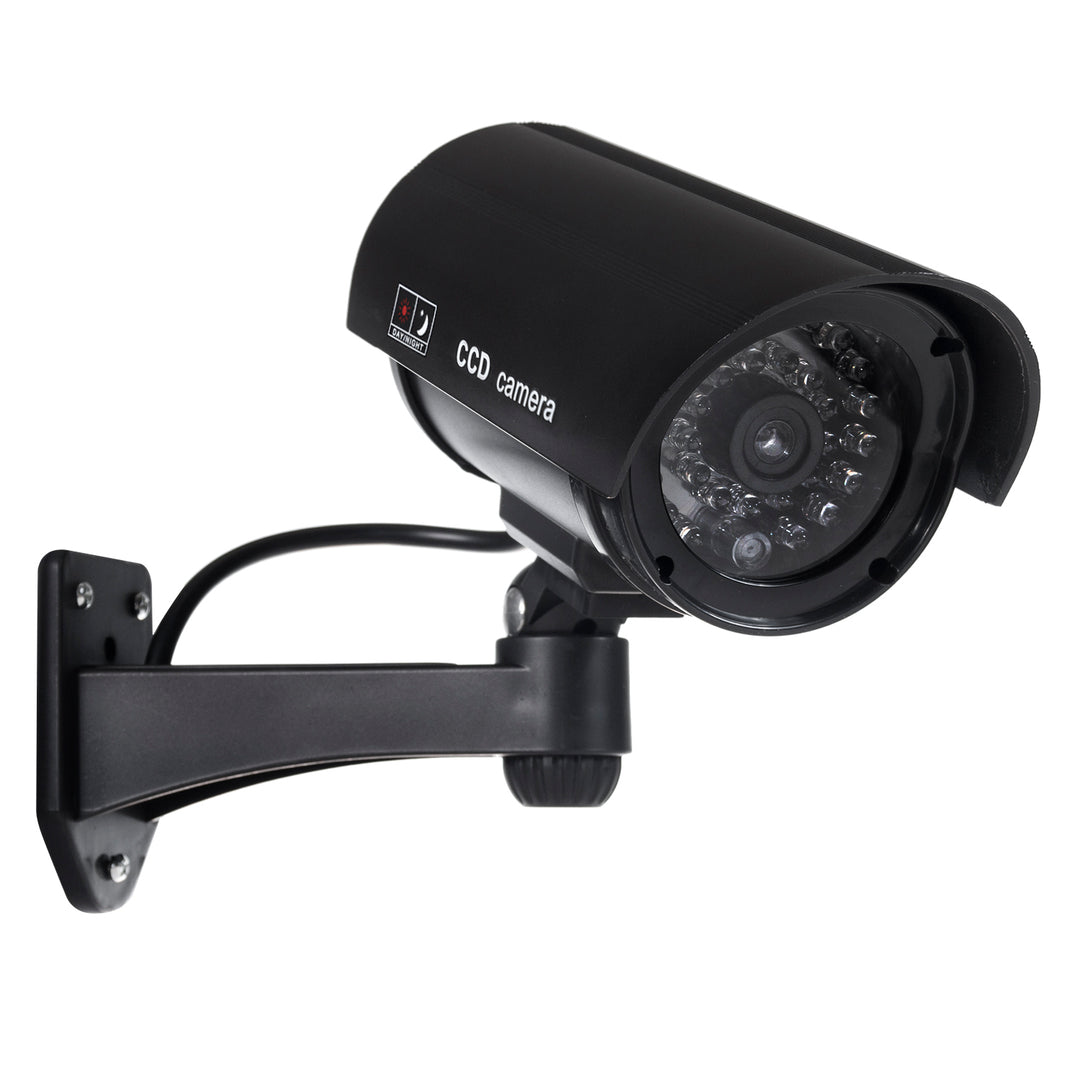 Dummy camera met knipperende LED IR1100 B IR voor buiten, zwart, 4 stuks