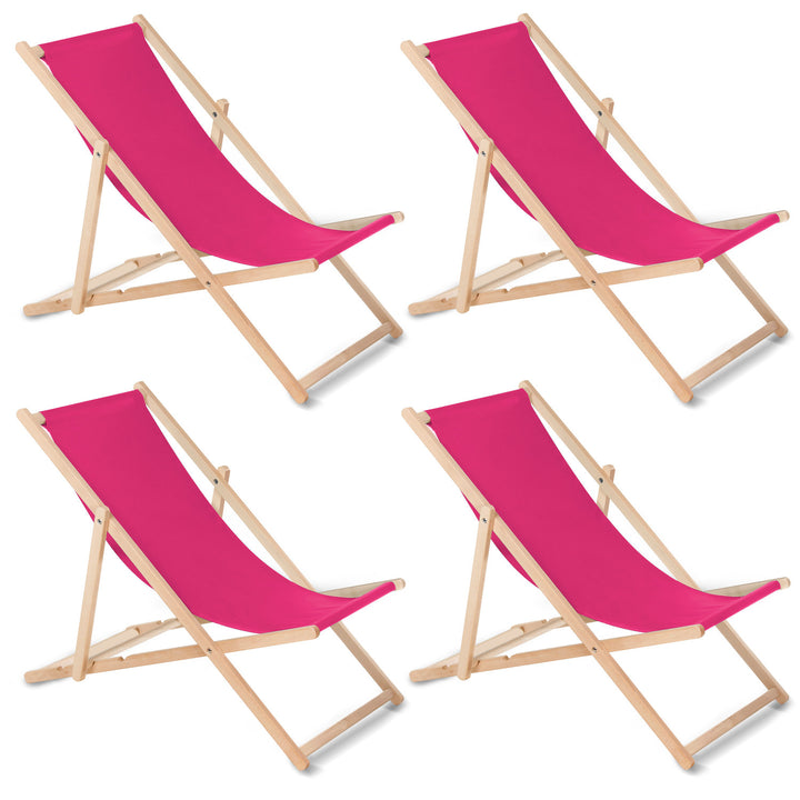 GreenBlue GB183 roze beuken klassiek ligbed, 4 stuks