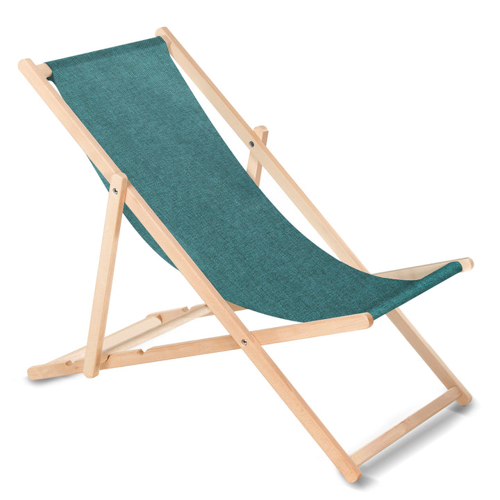 GreenBlue GB183M gemêleerd beuken klassiek ligbed turquoise, 4 stuks
