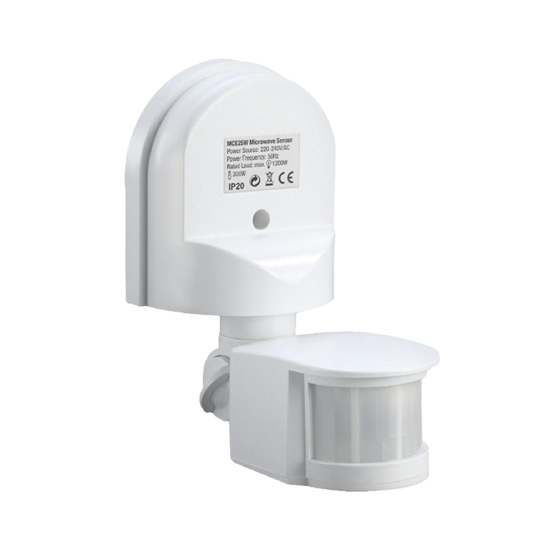 Maclean - Set van 2 stuks - bewegings- en schemersensor voor wandmontage, 180°, max. 1200W, zwart-wit, MCE25