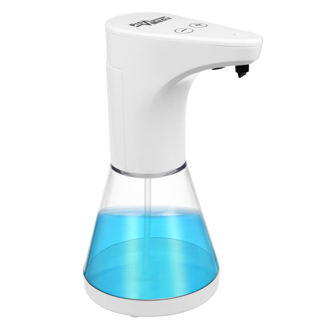 Promedix automatische dispenser, dispensercontainer voor vloeibare zepen, desinfecterende vloeistoffen, 480ml, 4xAA PR-530 + 4x Varta Industrial LR6/AA R-06 batterijen