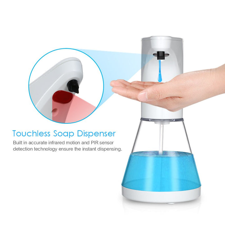 Promedix automatische dispenser, dispensercontainer voor vloeibare zepen, desinfecterende vloeistoffen, 480ml, 4xAA PR-530 + 4x Varta Industrial LR6/AA R-06 batterijen