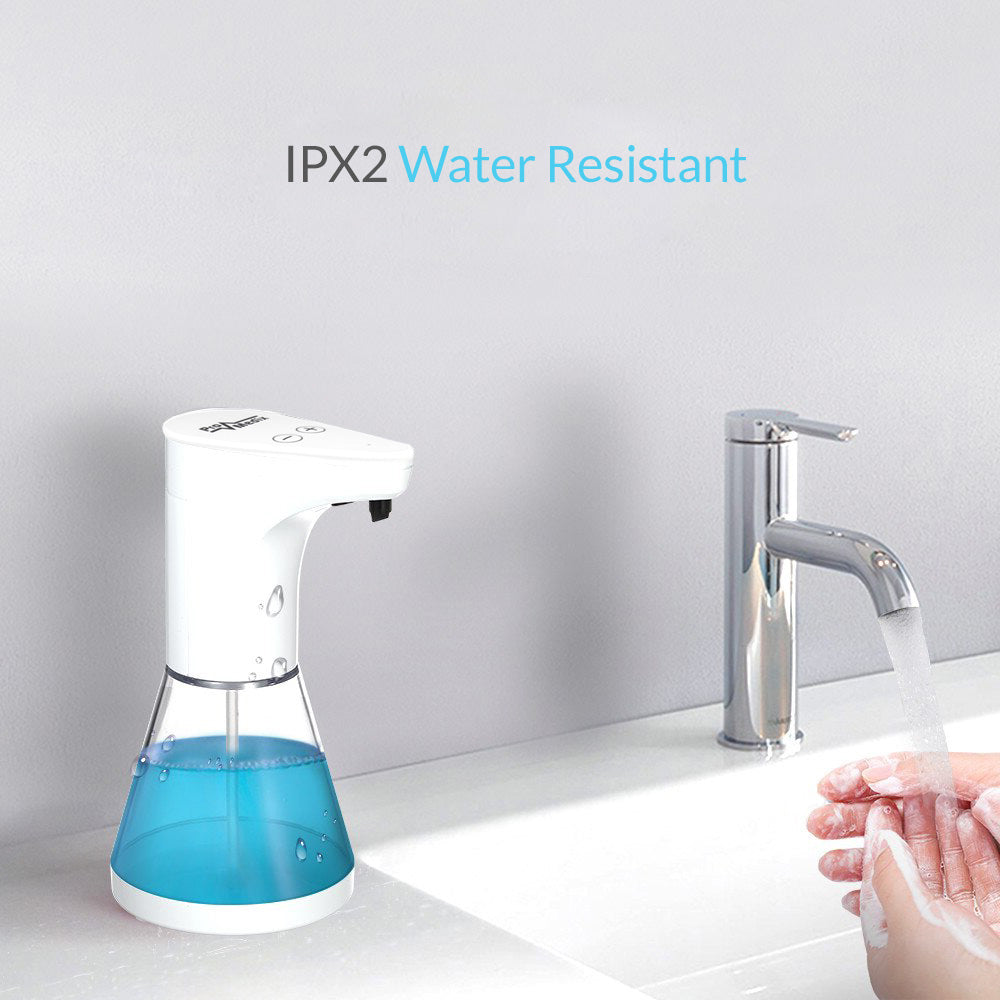 Promedix automatische dispenser, dispensercontainer voor vloeibare zepen, desinfecterende vloeistoffen, 480ml, 4xAA PR-530 + 4x Varta Industrial LR6/AA R-06 batterijen