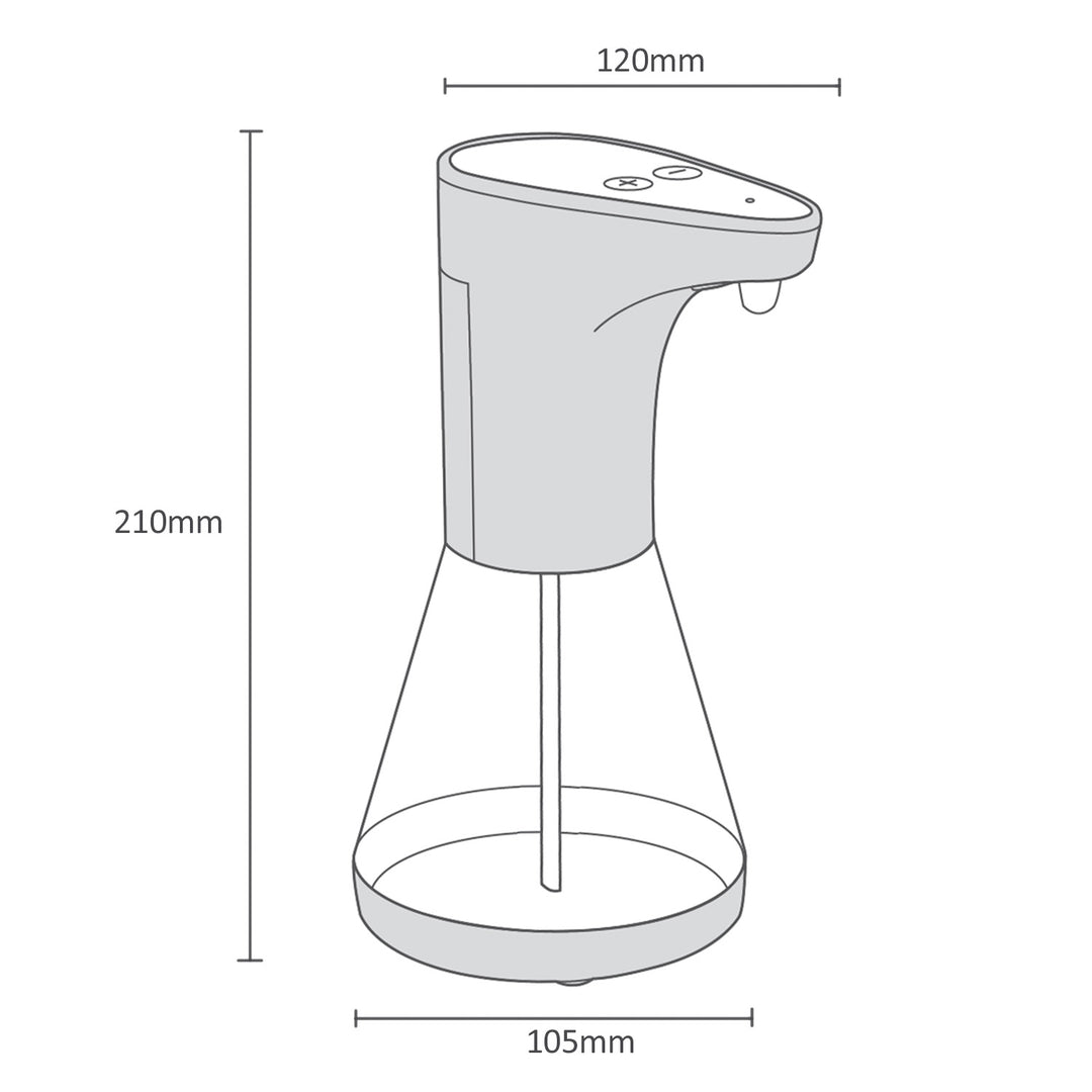 Promedix automatische dispenser, dispensercontainer voor vloeibare zepen, desinfecterende vloeistoffen, 480ml, 4xAA PR-530 + 4x Varta Industrial LR6/AA R-06 batterijen