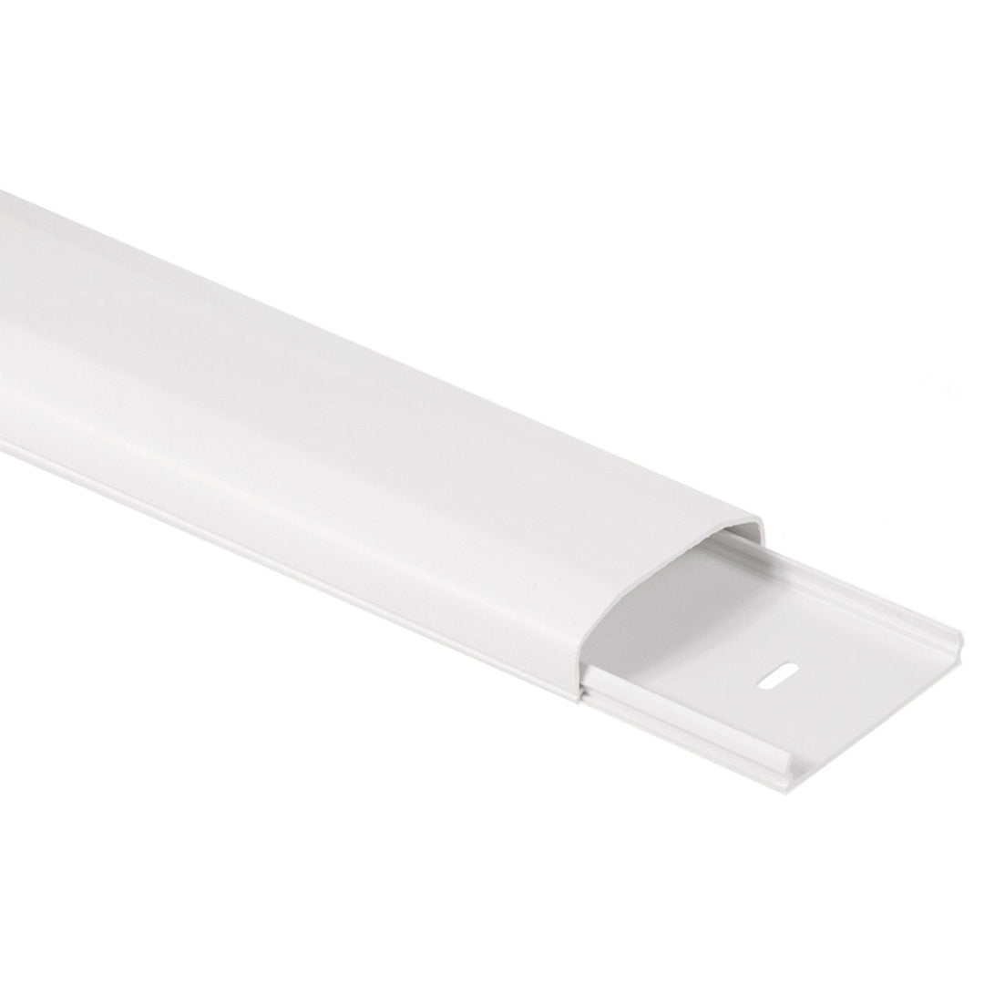 Maclean kabelafdekstrip, systeemplastic 60x20x750mm, MC-695 W + Maclean hoekkabelafdekstrip MC-697 W 127x127x21,5 mm systeemplastic