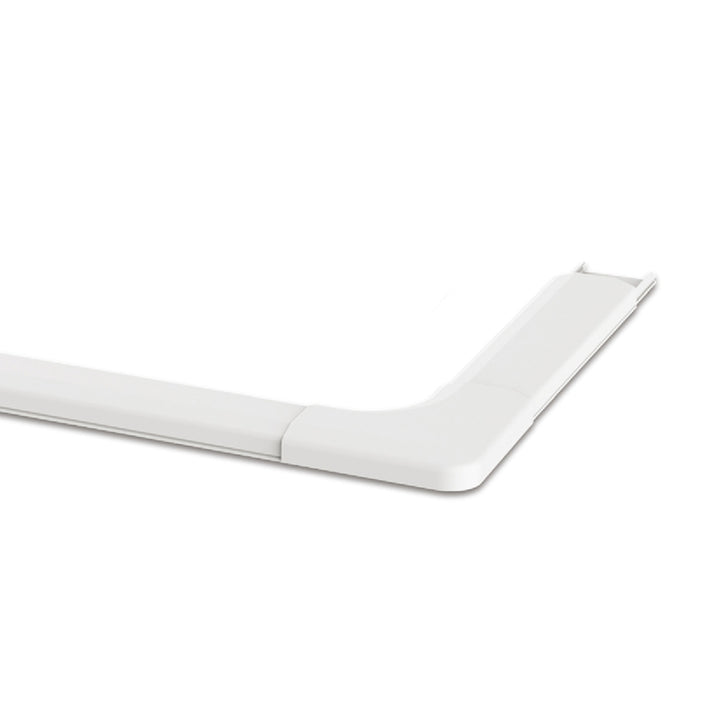 Maclean kabelafdekstrip, systeemplastic 60x20x750mm, MC-695 W + Maclean hoekkabelafdekstrip MC-697 W 127x127x21,5 mm systeemplastic