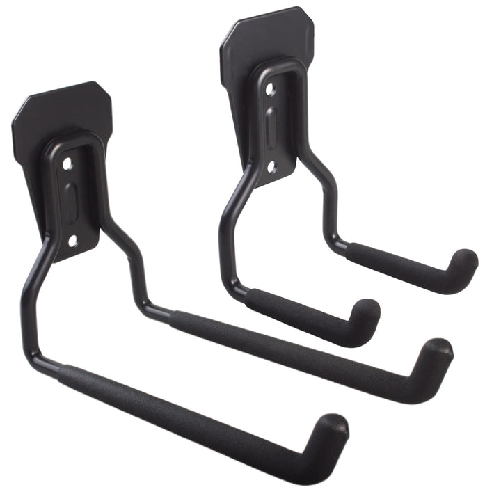 Maclean garage muurhaak, voor banden, tuingereedschap, ladder, tuinslangen, staal, max. belasting 35kg, MC-439 + garage stalen muurhaak 35kg zwart