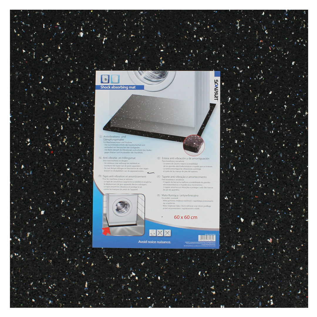 Scanpart anti-trillingsmat voor wasmachine - Trillingsdemper - Onderzetter - Extra dik - 60 x 60 x 0.8 cm