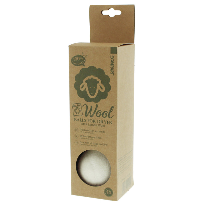 Scanpart wasdrogerballen van wol - Droogballen - Wasdroogballen - Droogtrommelballen - 3 stuks