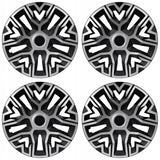 Universele wieldoppen 16'' NRM De Beste Bicolor zilver/zwart 4 stuks
