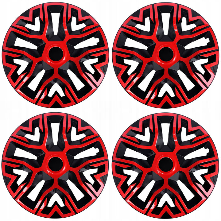 Universele wieldoppen 14'' NRM De Beste Bicolor rood/zwart 4 stuks