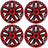 15'' NRM The Best Bicolor rood/zwart universele wieldoppen 4 stuks