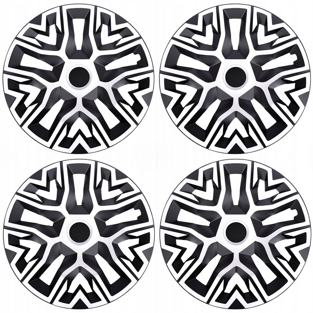 NRM The Best Bicolor Wieldoppen 14'' - 4 stuks - wit en zwart kleur