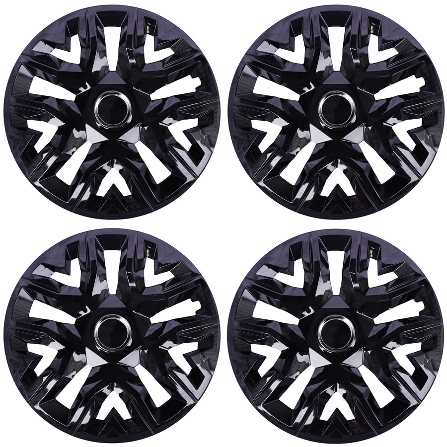 Universele wieldoppen 14'' NRM Perfecto zwart gelakt 4 stuks