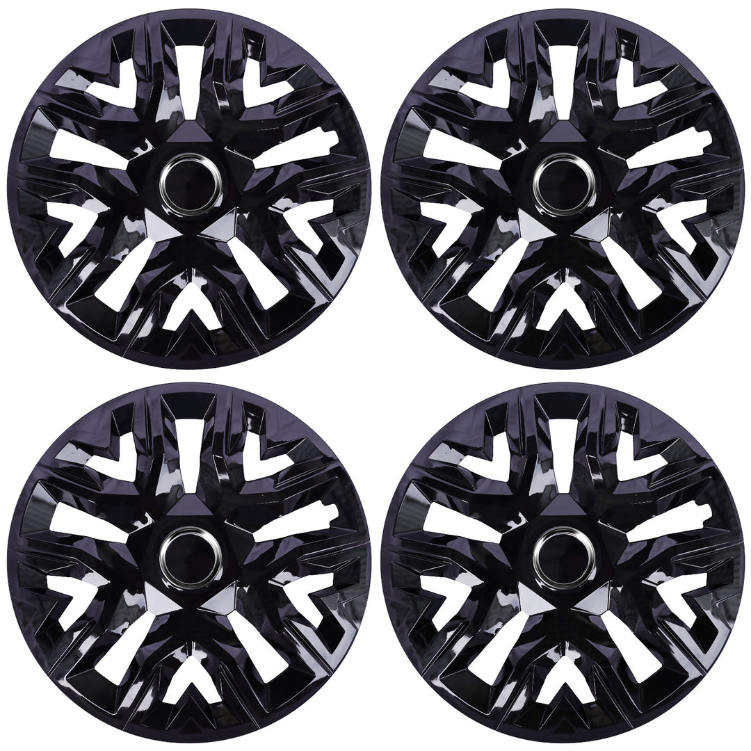 Universele wieldoppen 15'' NRM Perfecto zwart gelakt 4 stuks