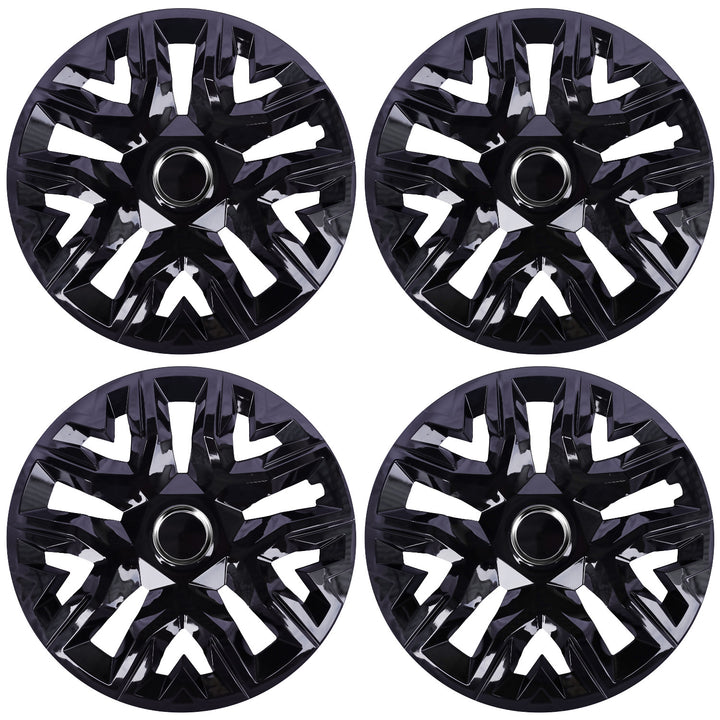 Universele wieldoppen 15'' NRM Perfecto zwart gelakt 4 stuks