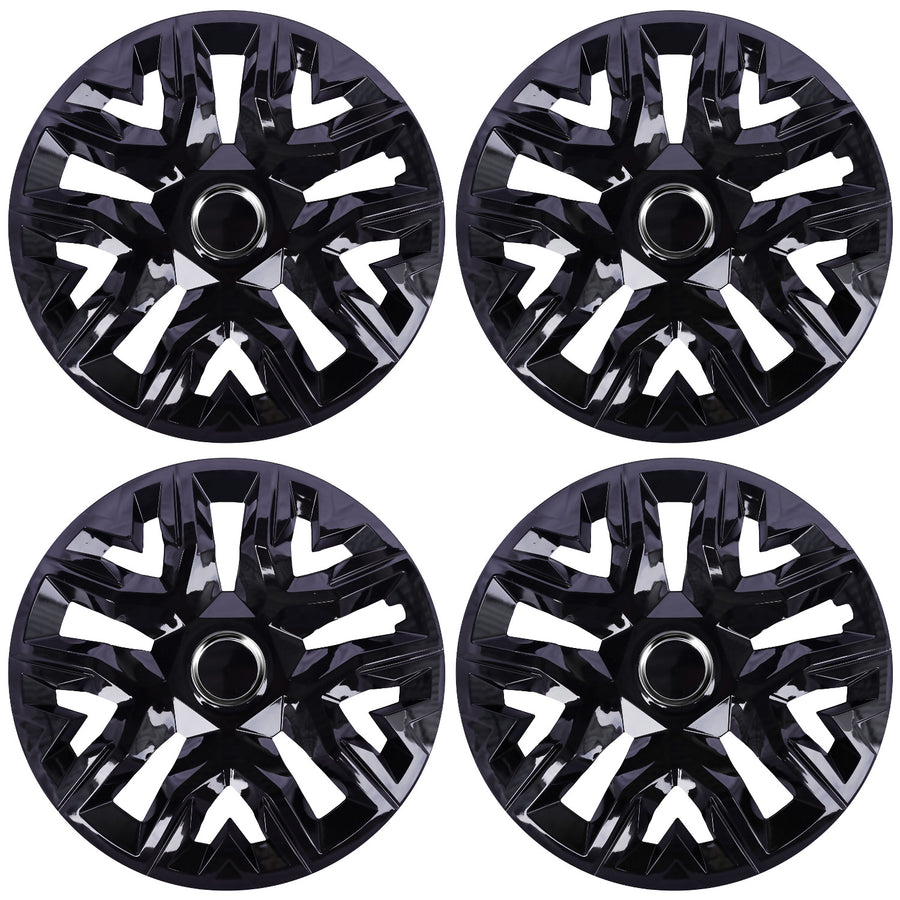 Universele wieldoppen 15'' NRM Perfecto zwart gelakt 4 stuks