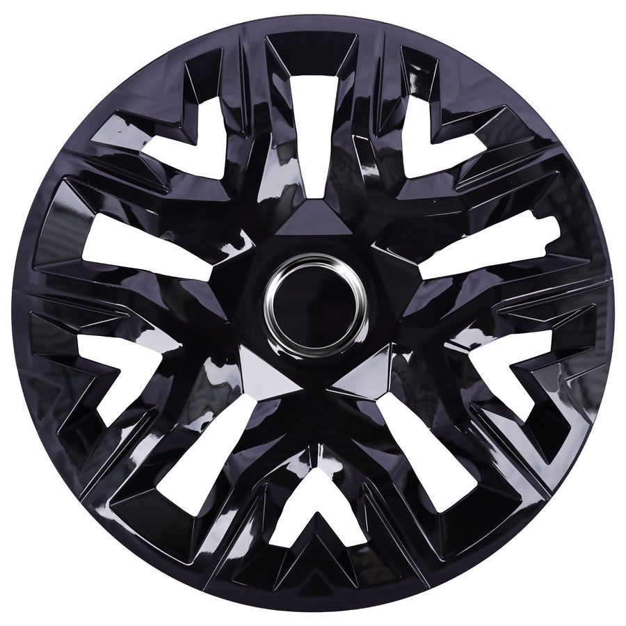 Universele wieldoppen 15'' NRM Perfecto zwart gelakt 4 stuks