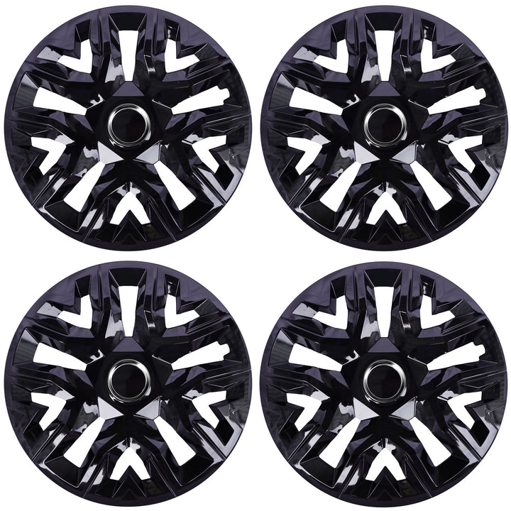 Universele wieldoppen 16'' NRM Perfecto zwart gelakt 4 stuks