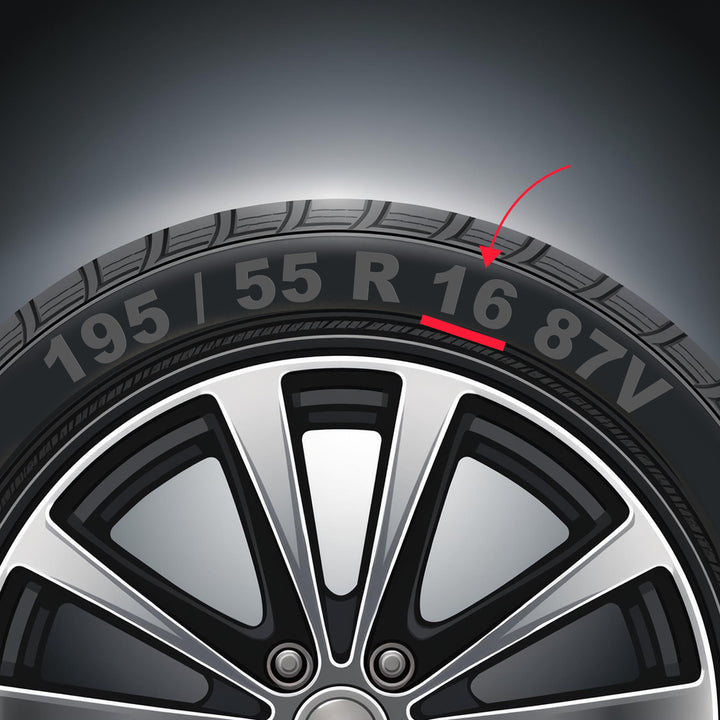 Universele wieldoppen 16'' NRM Perfecto zwart gelakt 4 stuks