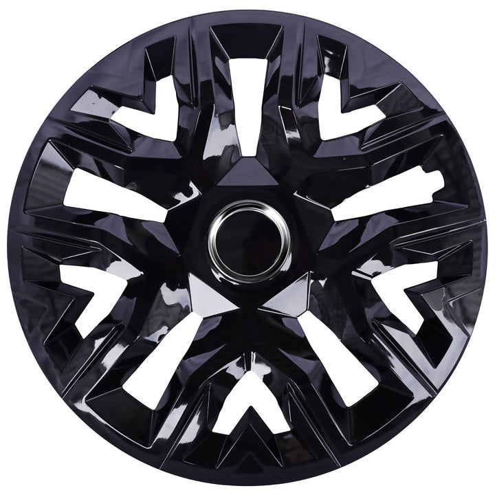 Universele wieldoppen 16'' NRM Perfecto zwart gelakt 4 stuks
