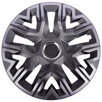 Universele wieldoppen 14'' NRM Perfecto grafiet gelakt 4 stuks