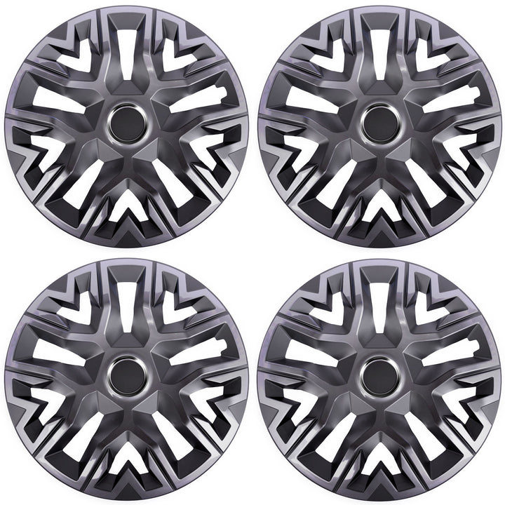 Universele wieldoppen 16'' NRM Perfecto grafiet gelakt 4 stuks