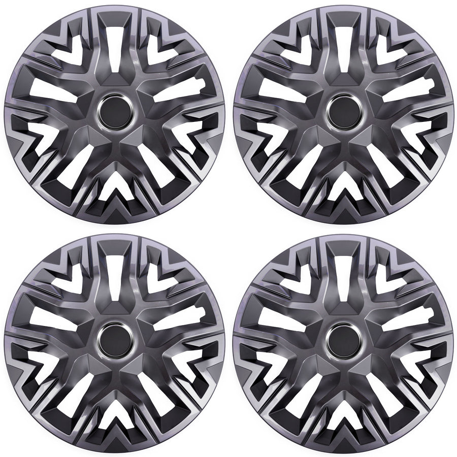 Universele wieldoppen 16'' NRM Perfecto grafiet gelakt 4 stuks