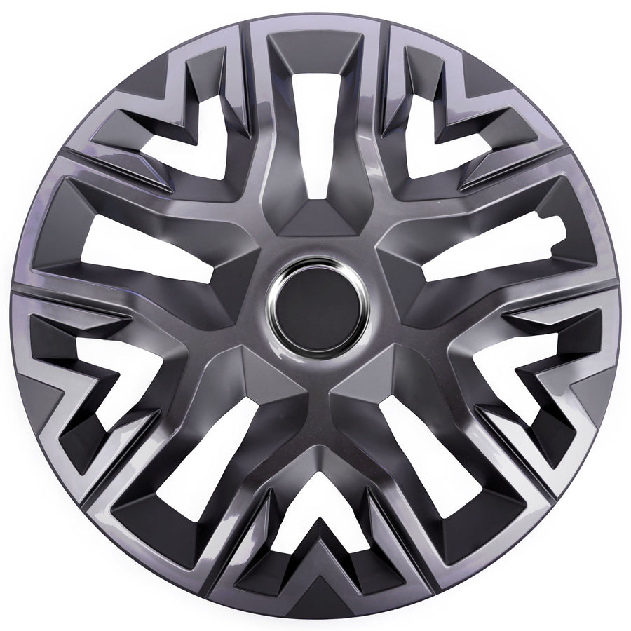 Universele wieldoppen 16'' NRM Perfecto grafiet gelakt 4 stuks