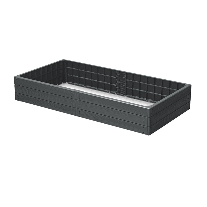 Prosperplast tuinbed, 149cm, antraciet, Base Woody