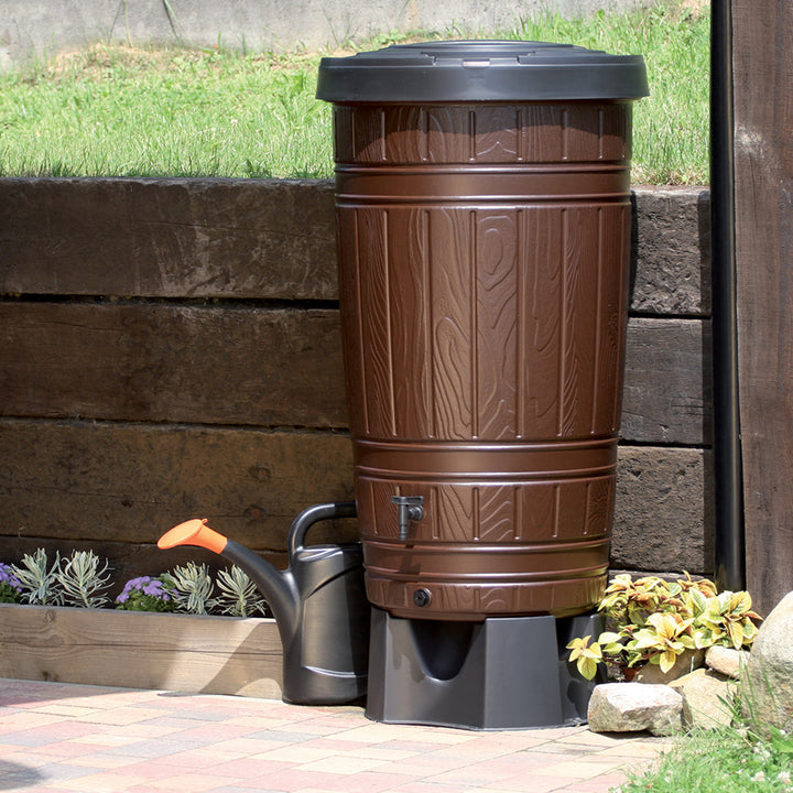 Opvangbak voor regenwater, inhoud 265l, bruin, Woodcan