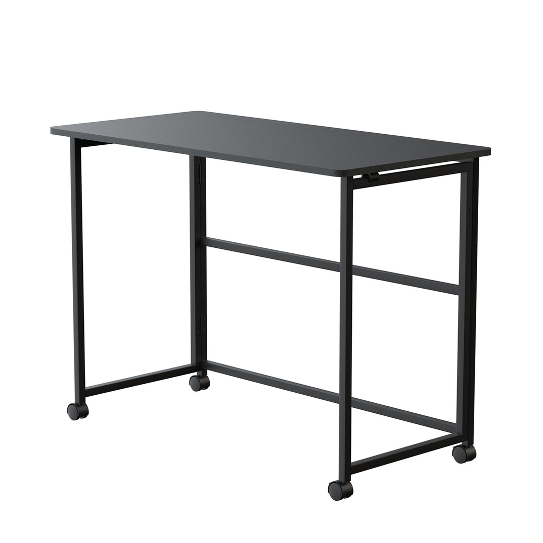 Maclean inklapbaar bureau, zwart, verrijdbaar, blad 100x50cm, max. 50kg, MC-1250 B