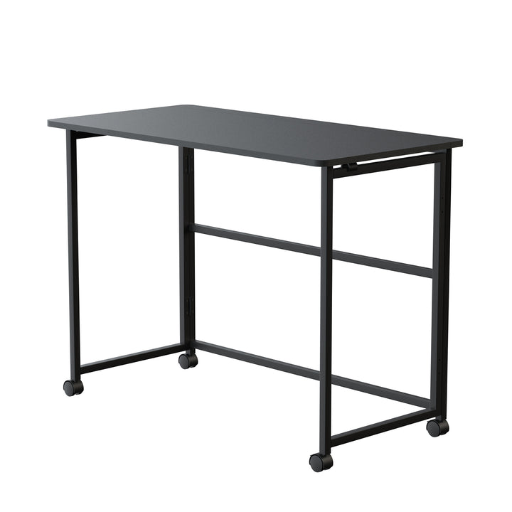 Maclean inklapbaar bureau, zwart, verrijdbaar, blad 100x50cm, max. 50kg, MC-1250 B
