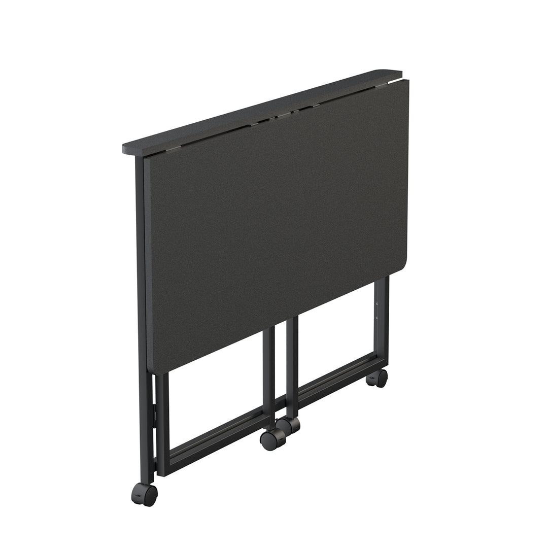 Maclean inklapbaar bureau, zwart, verrijdbaar, blad 100x50cm, max. 50kg, MC-1250 B