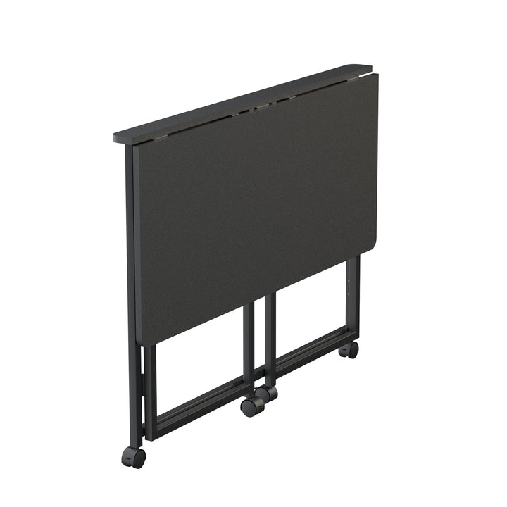 Maclean inklapbaar bureau, zwart, verrijdbaar, blad 100x50cm, max. 50kg, MC-1250 B