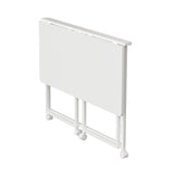 Maclean inklapbaar bureau, wit, verrijdbaar, blad 100x50cm, max. 50kg, MC-1250 W