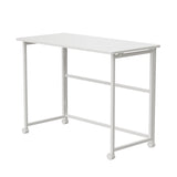 Maclean inklapbaar bureau, wit, verrijdbaar, blad 100x50cm, max. 50kg, MC-1250 W