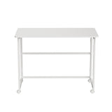 Maclean inklapbaar bureau, wit, verrijdbaar, blad 100x50cm, max. 50kg, MC-1250 W