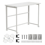Maclean inklapbaar bureau, wit, verrijdbaar, blad 100x50cm, max. 50kg, MC-1250 W