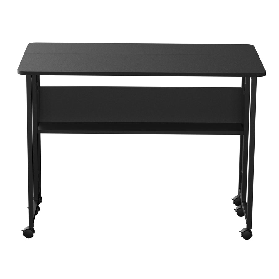 Maclean inklapbaar bureau, zwart, verrijdbaar, blad 100x58cm, max. 50kg, MC-126 B
