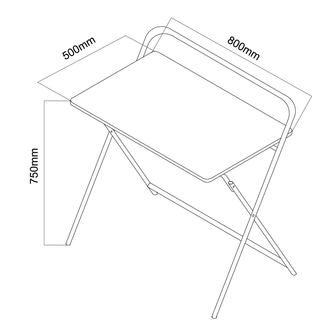 Maclean multifunctioneel laptopbureau, zwart, blad 50x80cm, 50kg max., MC-127 B