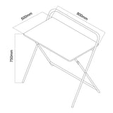 Maclean multifunctioneel laptopbureau, zwart, blad 50x80cm, 50kg max., MC-127 B