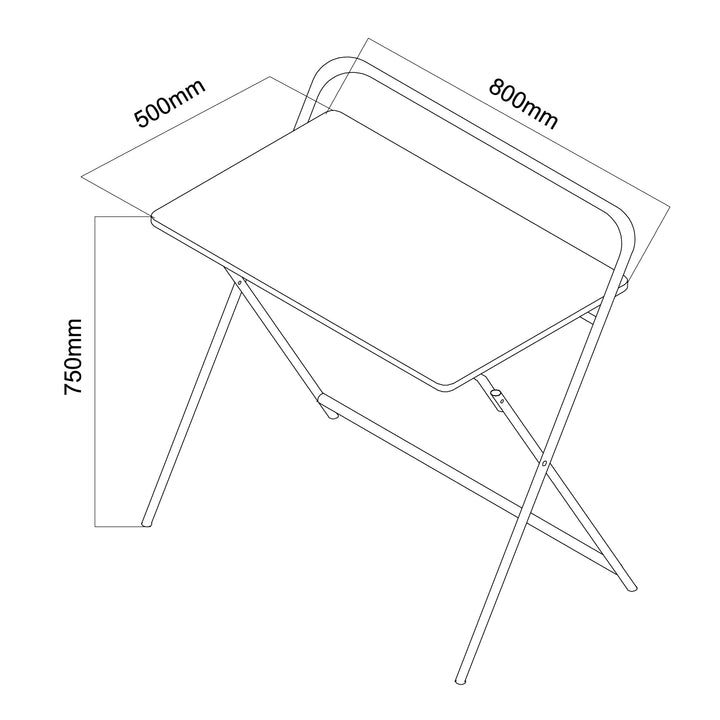 Maclean multifunctioneel laptopbureau, zwart, blad 50x80cm, 50kg max., MC-127 B