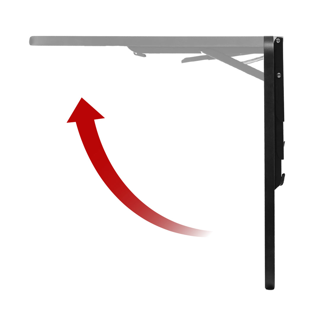 Maclean opklapbaar legbord, zwart, 100x40 cm, max 50 kg, MC-128 B