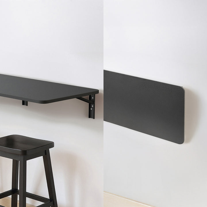 Maclean opklapbaar legbord, zwart, 100x40 cm, max 50 kg, MC-128 B